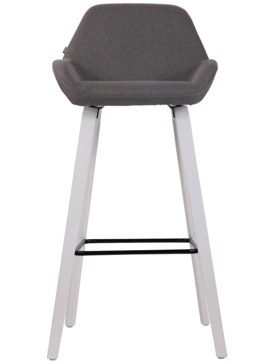 Barová stolička Newnan látka 4-nohý rám (dub), tmavosivá