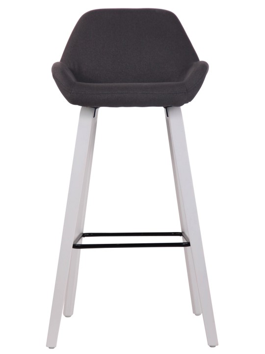 Barová stolička Newnan látka 4-nohý rám (dub), čierna