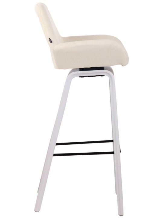 Barová stolička Newnan látka 4-nohý rám (dub), krémová
