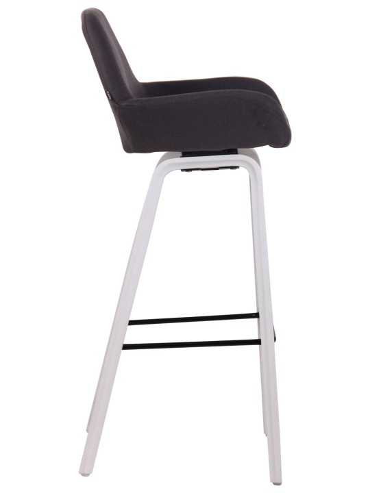 Barová stolička Newnan látka 4-nohý rám (dub), čierna