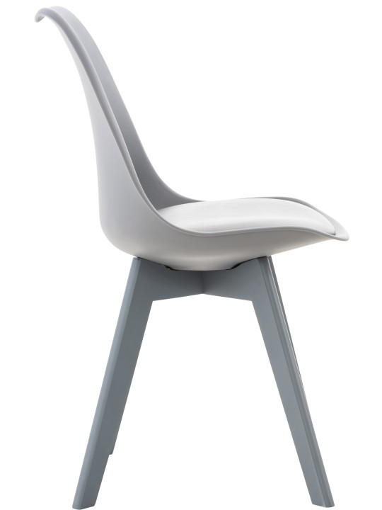 Sada 4 stoličiek Linares plast, sivá/sivá