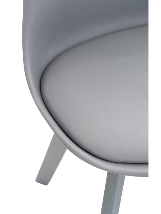 Sada 4 stoličiek Linares plast, sivá/sivá