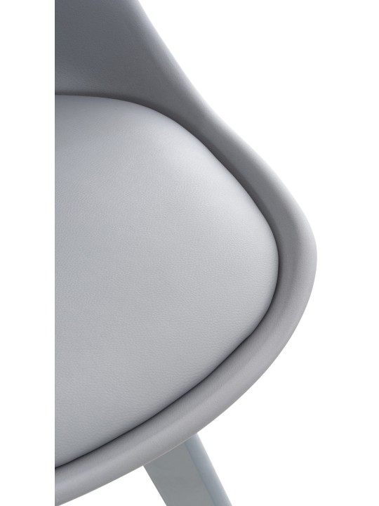 Sada 4 stoličiek Linares plast, sivá/sivá