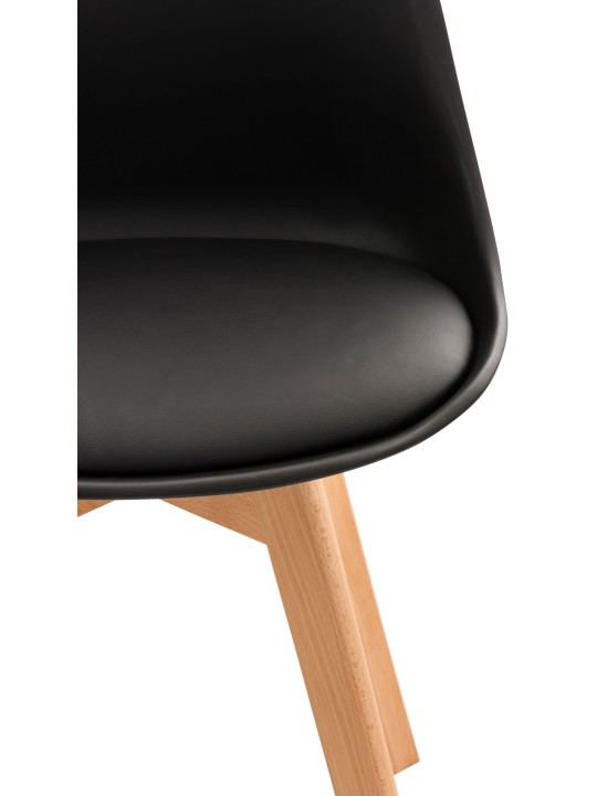 Sada 4 stoličiek Linares, čierna