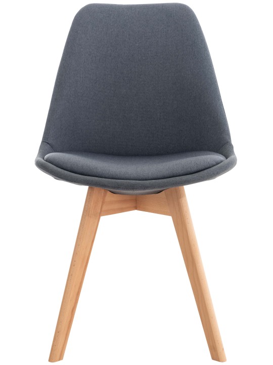 Sada 4 stoličiek Linares látka, tmavosivá