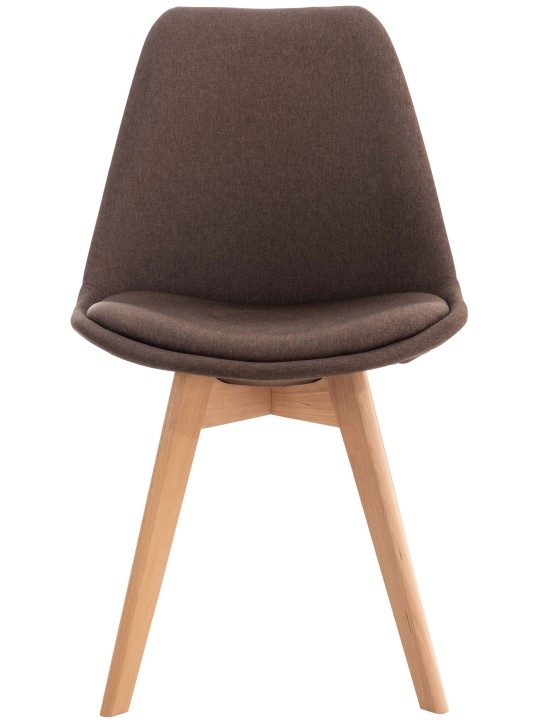 Sada 4 stoličiek Linares látka, hnedá