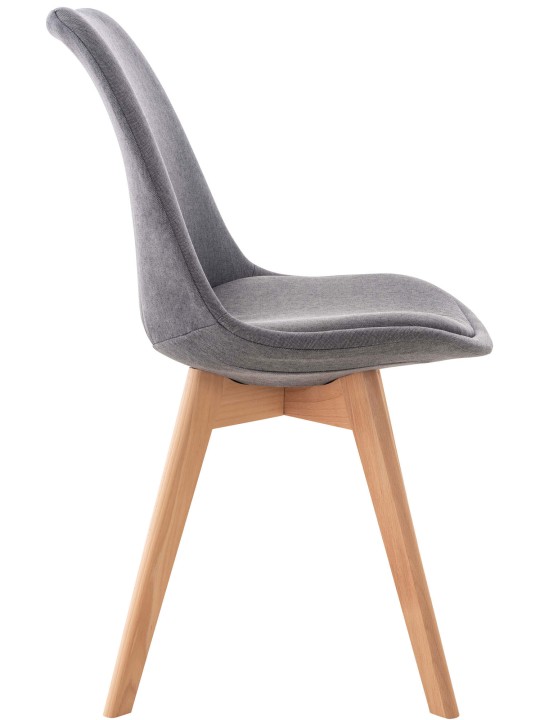 Sada 4 stoličiek Linares látka, sivá