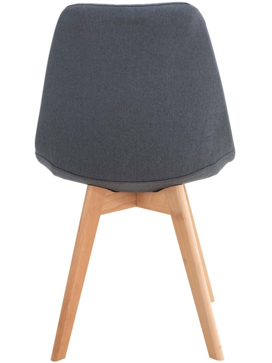 Sada 4 stoličiek Linares látka, tmavosivá