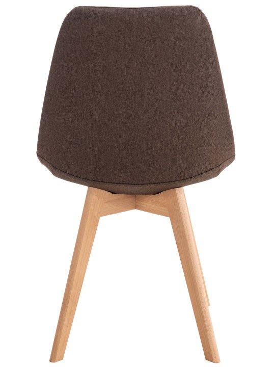 Sada 4 stoličiek Linares látka, hnedá