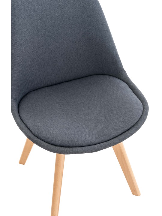 Sada 4 stoličiek Linares látka, tmavosivá