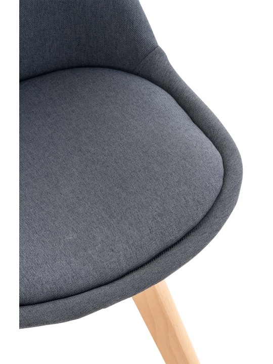 Sada 4 stoličiek Linares látka, tmavosivá