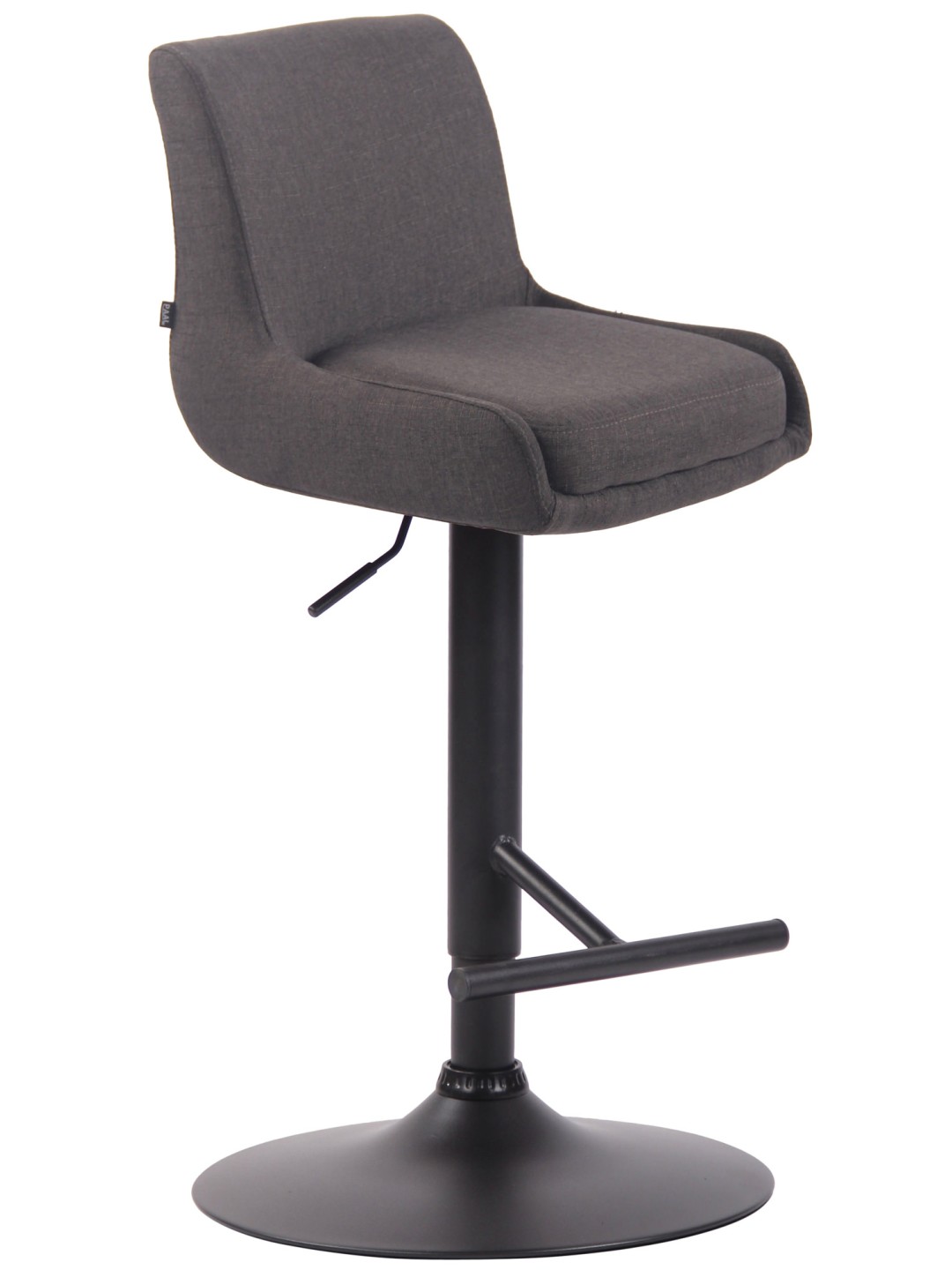 Klubová látka na barovú stoličku, tmavosivá