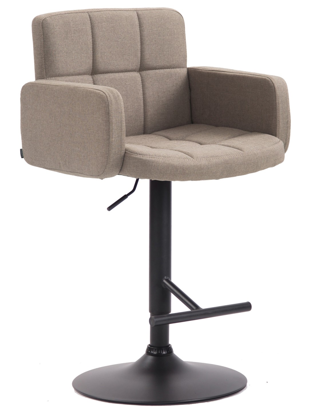 Barová stolička Los Angeles, látka, šedohnedá