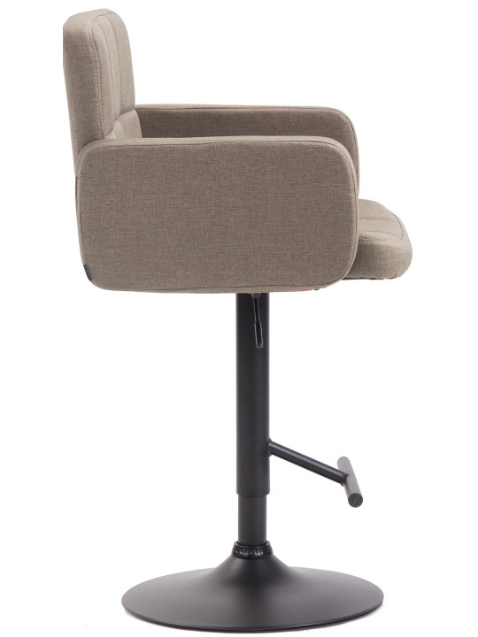 Barová stolička Los Angeles, látka, šedohnedá