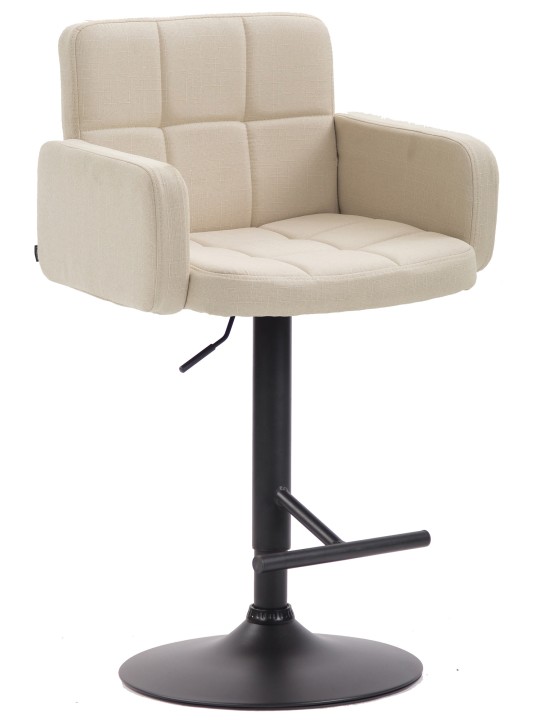 Barová stolička Los Angeles, látka, krémová
