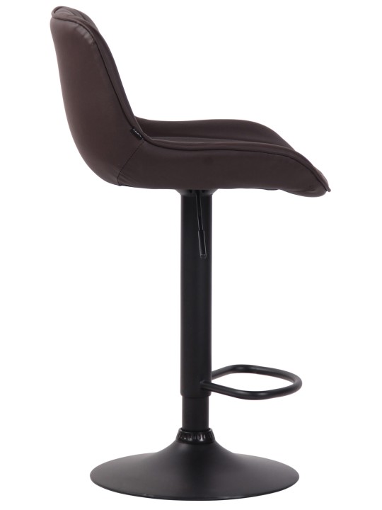 Barová stolička Lentini z umelej kože, hnedá
