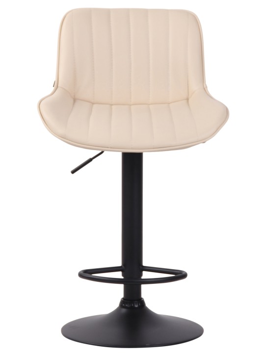 Barová stolička Lentini z umelej kože, krémová