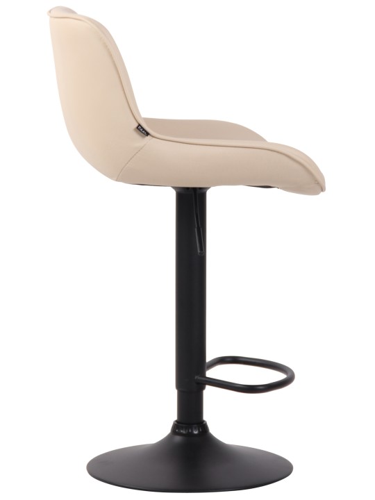 Barová stolička Lentini z umelej kože, krémová