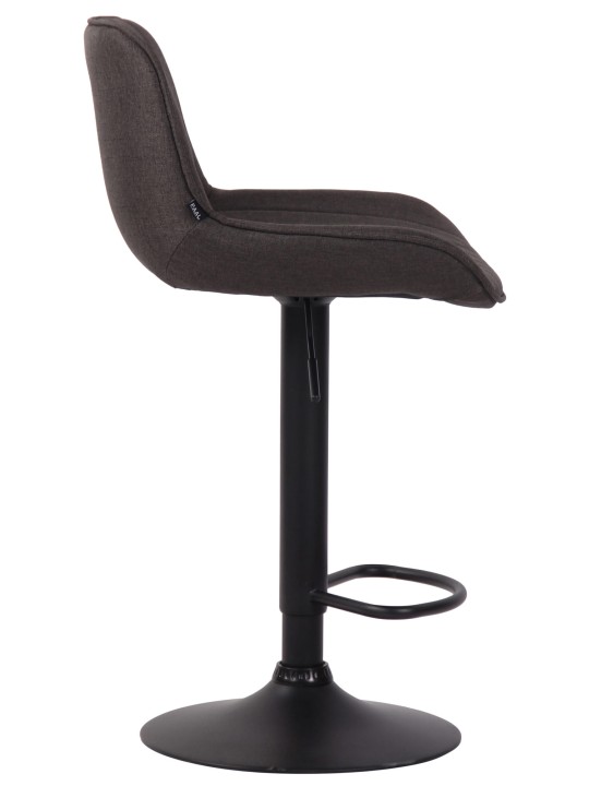 Barová stolička Lentini látka, tmavosivá