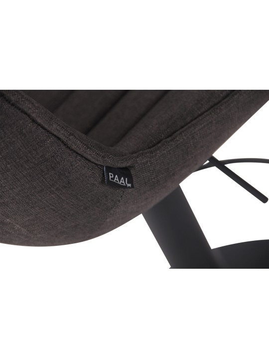 Barová stolička Lentini látka, tmavosivá