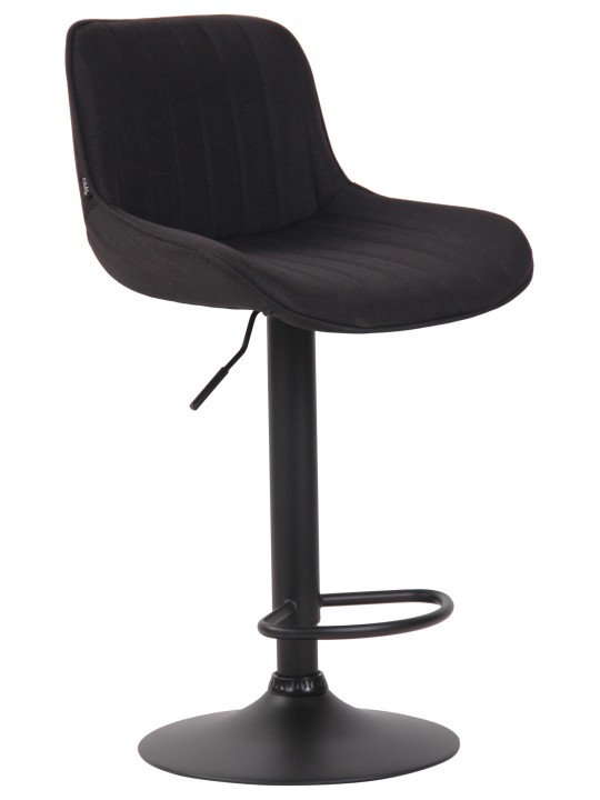 Barová stolička Lentini látka, čierna