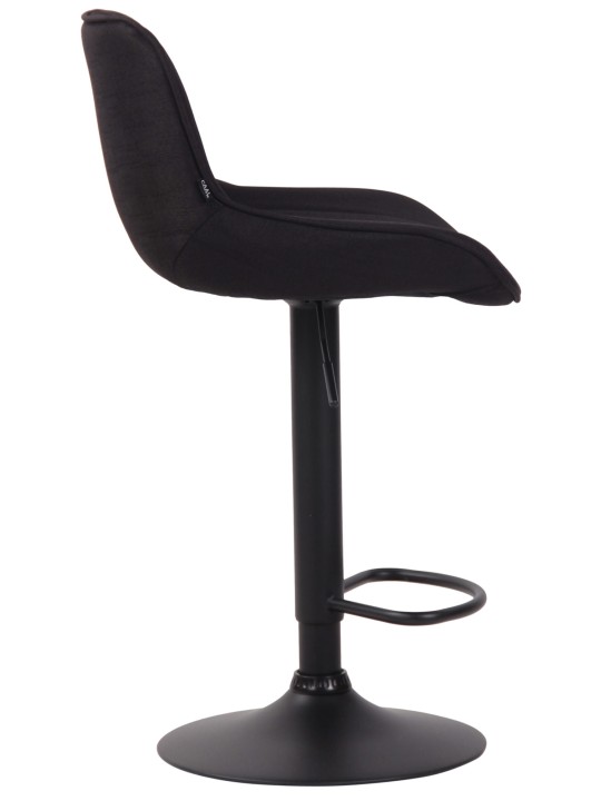 Barová stolička Lentini látka, čierna