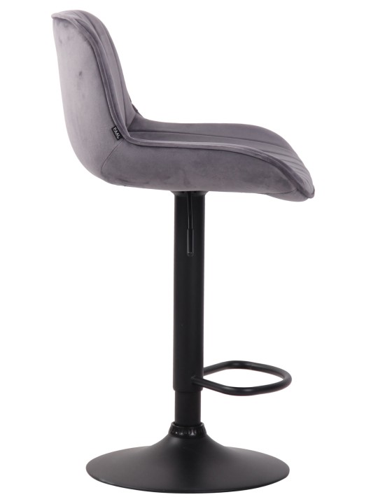 Barová stolička Lentini velvet, tmavosivá