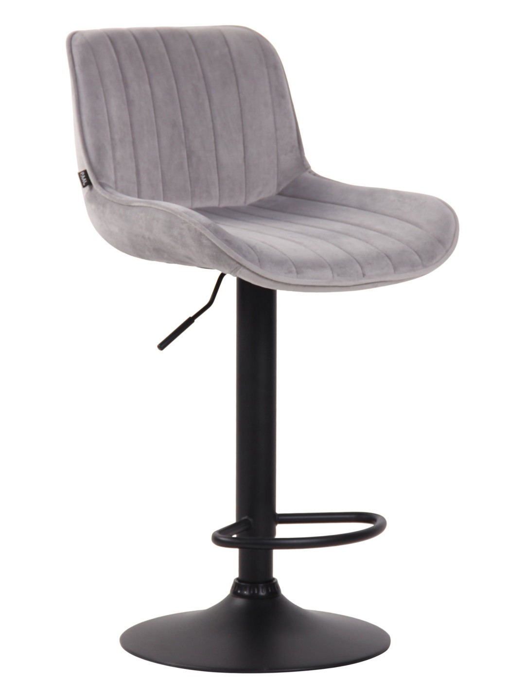 Barová stolička Lentini velvet, sivá