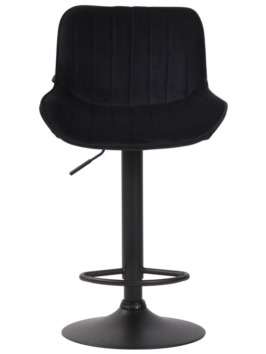 Barová stolička Lentini velvet, čierna