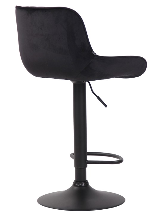 Barová stolička Lentini velvet, čierna