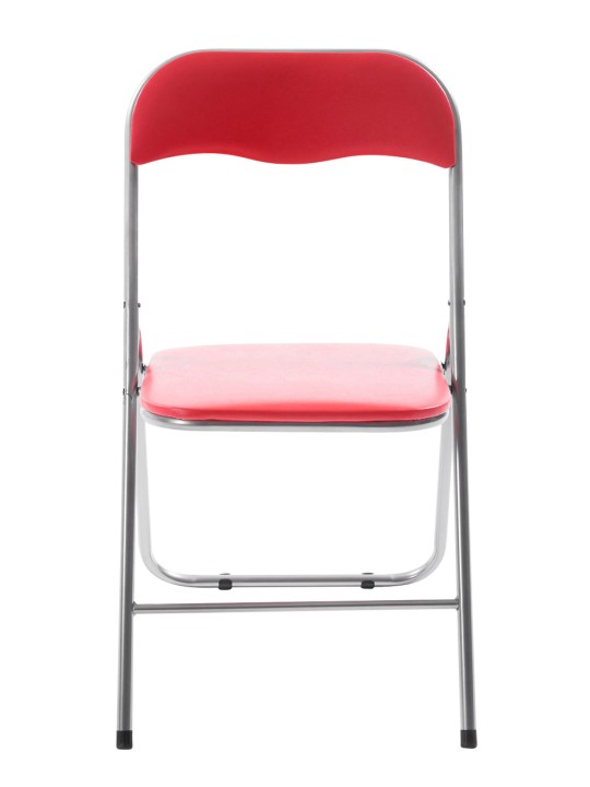 Skladacia stolička Felix, červená/strieborná