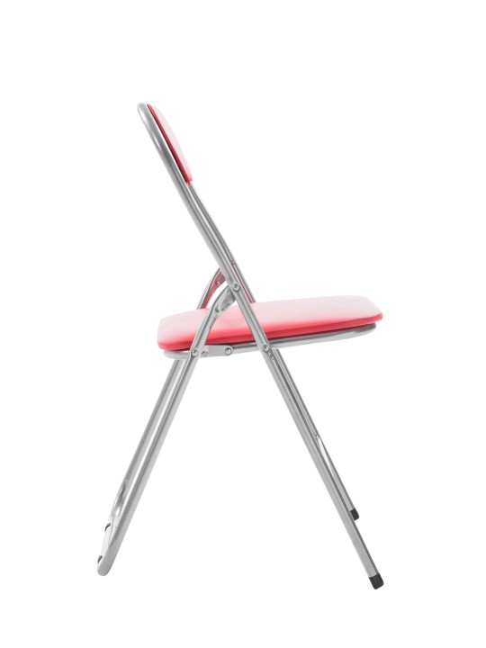 Skladacia stolička Felix, červená/strieborná