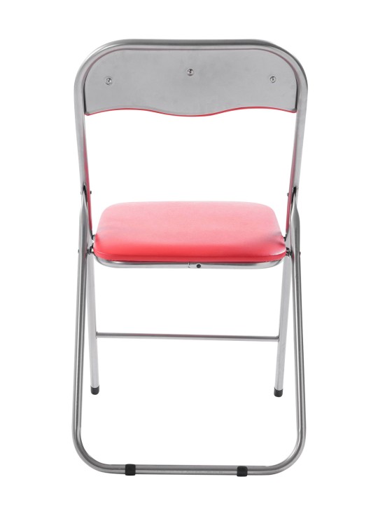 Skladacia stolička Felix, červená/strieborná