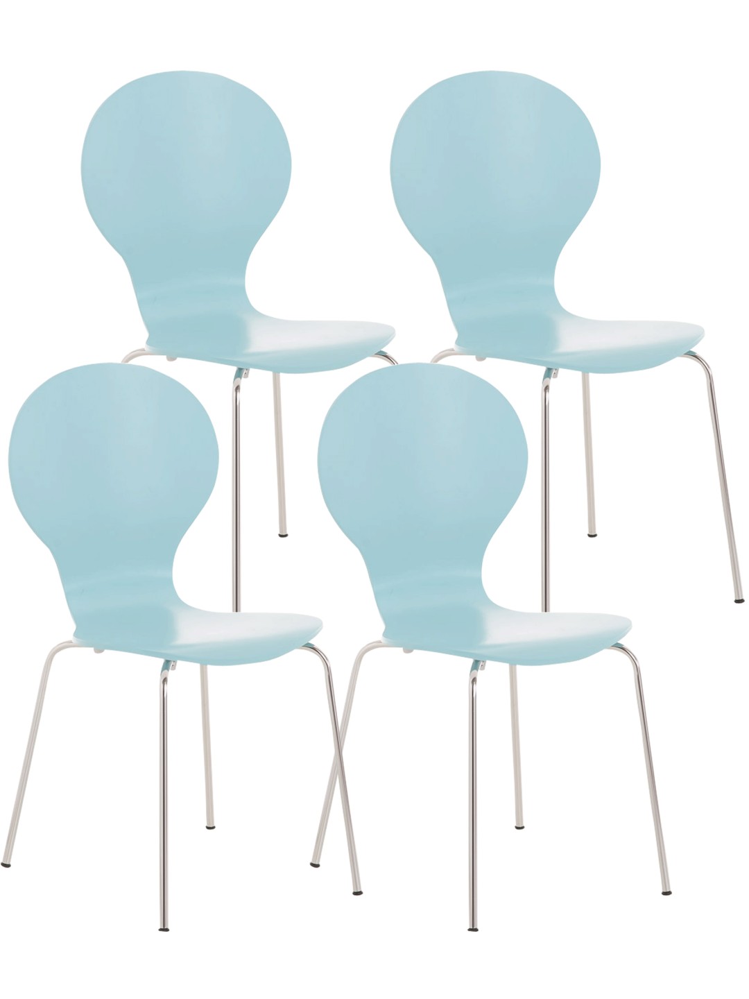 Sada 4 kresiel pre návštevníkov Diego, svetlomodrá