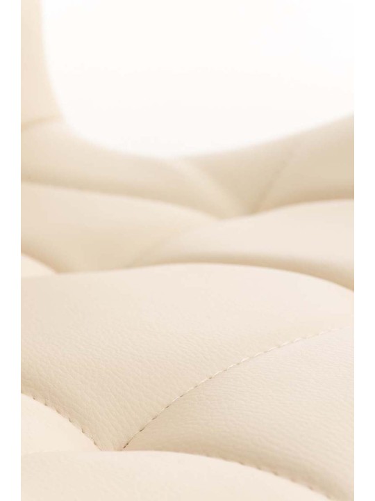 Sada 4 jedálenských stoličiek Elda z umelej kože, krémová