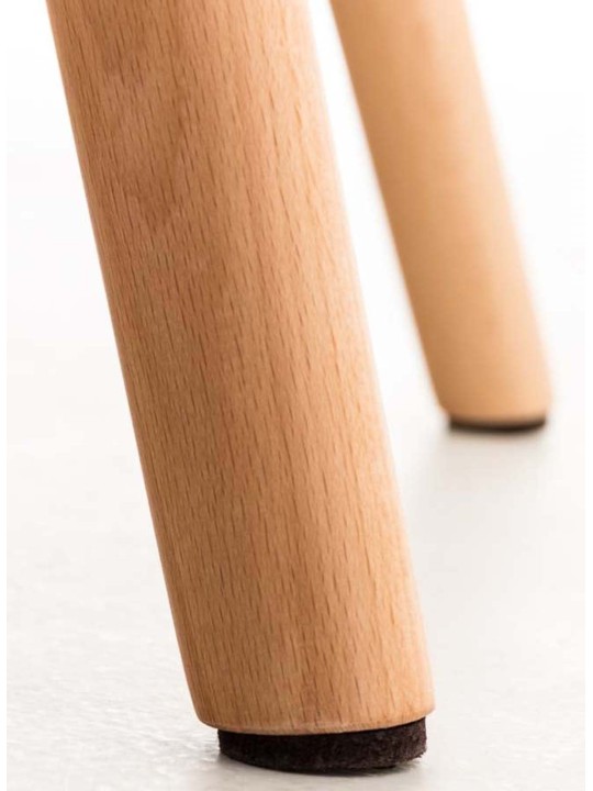 Sada 4 jedálenských stoličiek Elda z umelej kože, krémová