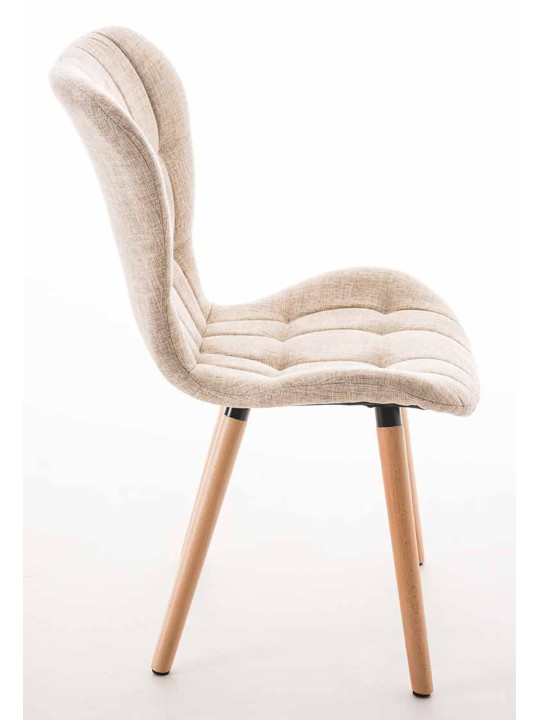 Sada 4 stoličiek Elda látka natural, krémová