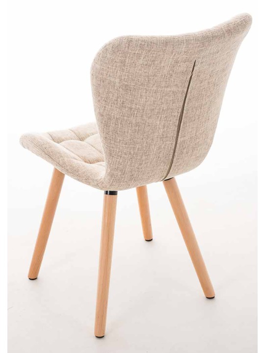 Sada 4 stoličiek Elda látka natural, krémová