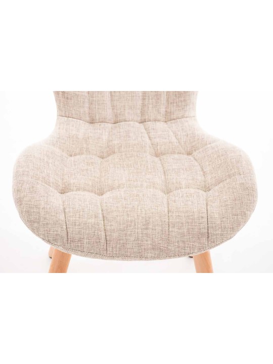 Sada 4 stoličiek Elda látka natural, krémová