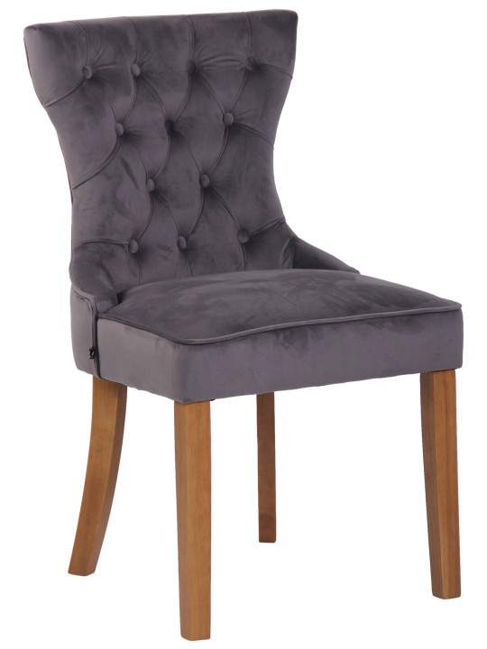 Sada 4 ks jedálenských stoličiek Franca velvet antik-light, tmavosivá