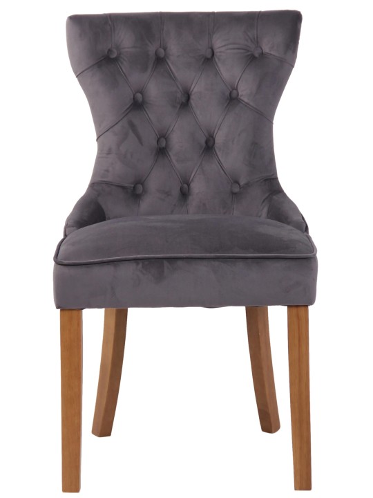 Sada 4 ks jedálenských stoličiek Franca velvet antik-light, tmavosivá