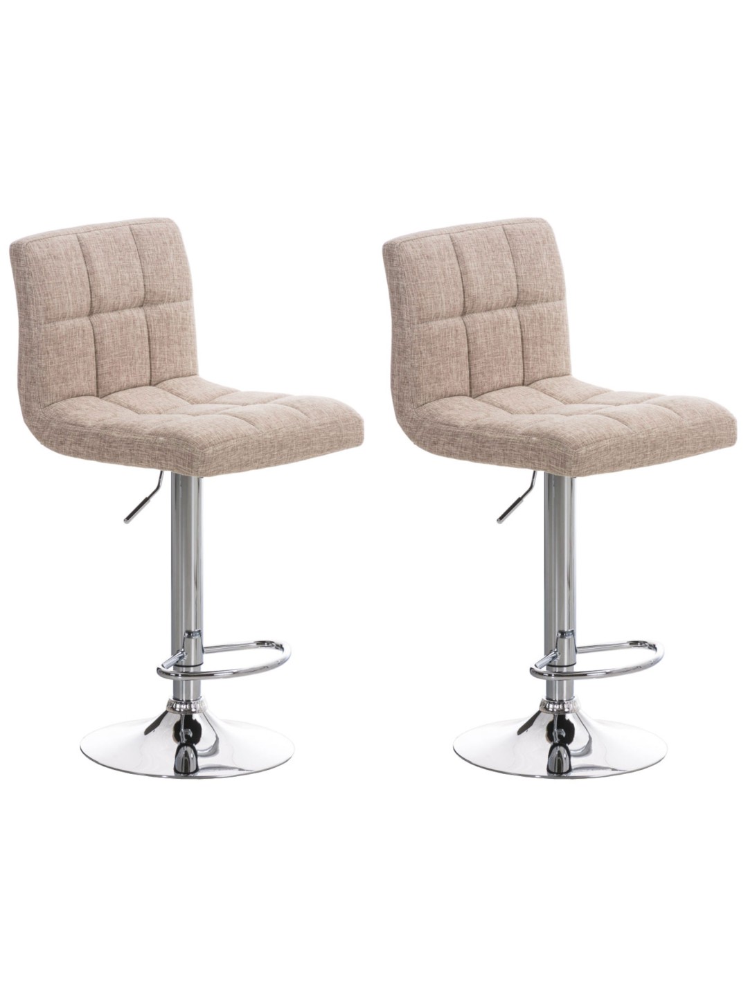 Sada 2 barových stoličiek Peru FABRIC C, krémová