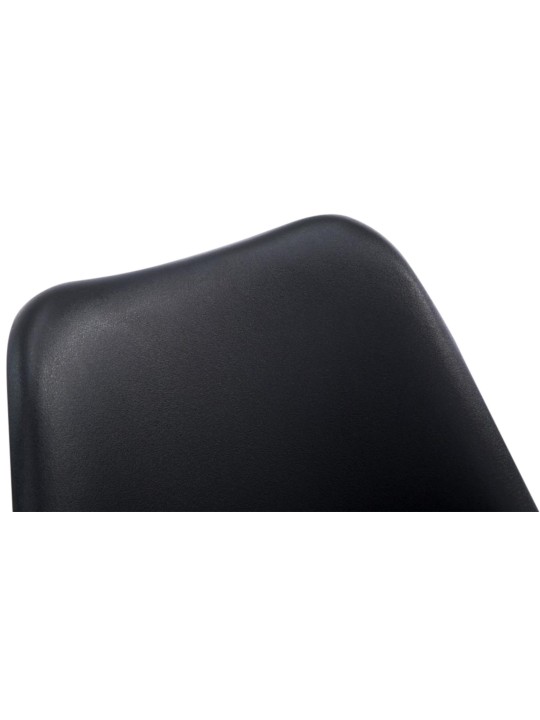 Sada 4 návštevníckych stoličiek Borneo V2 orech imitácia kože, čierna