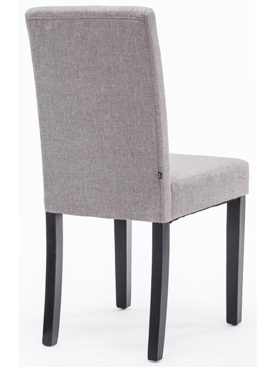 Súprava 2 jedálenských stoličiek látka Ina, svetlosivá