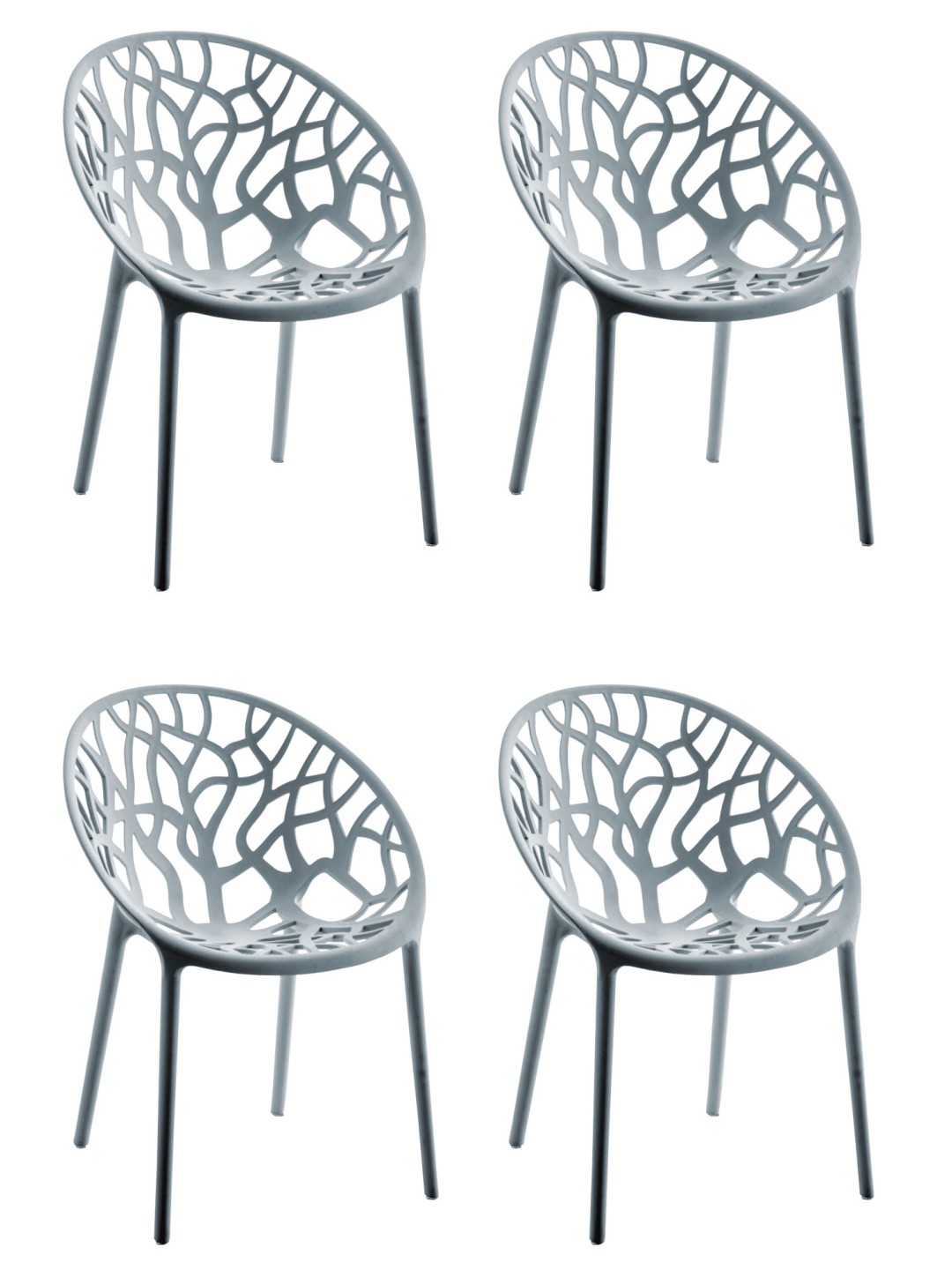 Sada 4 stoličiek Hope, sivá