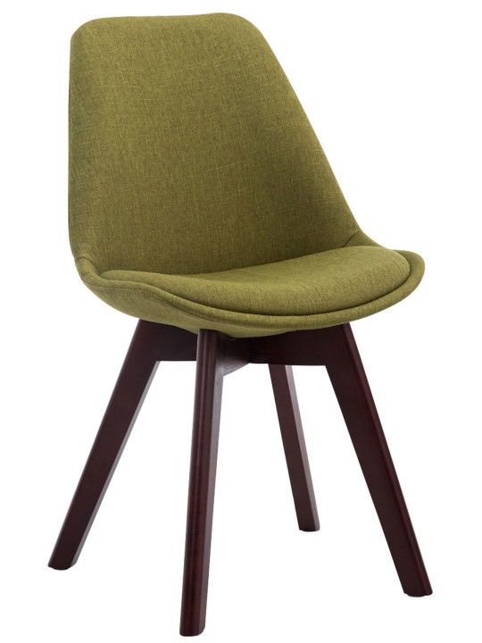 Sada 4 návštevníckych stoličiek Borneo V2 orechová látka, zelená