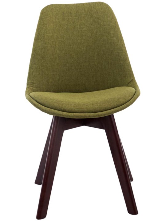 Sada 4 návštevníckych stoličiek Borneo V2 orechová látka, zelená