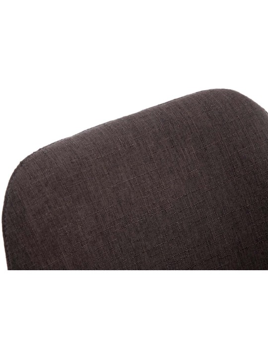 Sada 4 návštevníckych stoličiek Borneo V2 orechová látka, tmavosivá