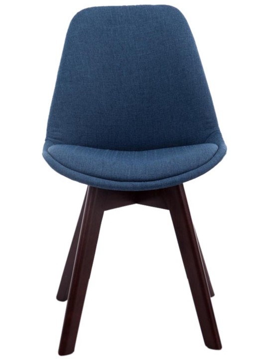 Sada 4 návštevníckych stoličiek Borneo V2 orechová látka, modrá