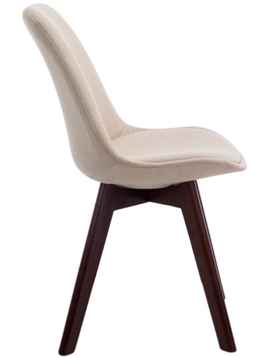 Sada 4 návštevníckych stoličiek Borneo V2 orechová látka, krémová